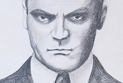 James Cagney. Pencil on paper when I was around 16 years old.