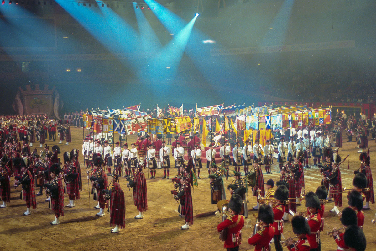 Another shot of the Finale. As you've probably guessed by now, the theme of the show was 'Scotland', as Glasgow was to be the first ' European City of Culture' in 1990.