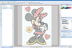 This time I drew the outline with software - Serif DrawPlus X4, and added the grid at the same time.